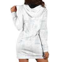 Samoa AIGA Mamanu Siapo Malu Motifs Hoodie Dress Lotu a Tamaiti White Ver