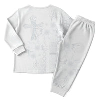 Samoa AIGA Mamanu Siapo Malu Motifs Christmas Pajama Set Lotu a Tamaiti White Ver