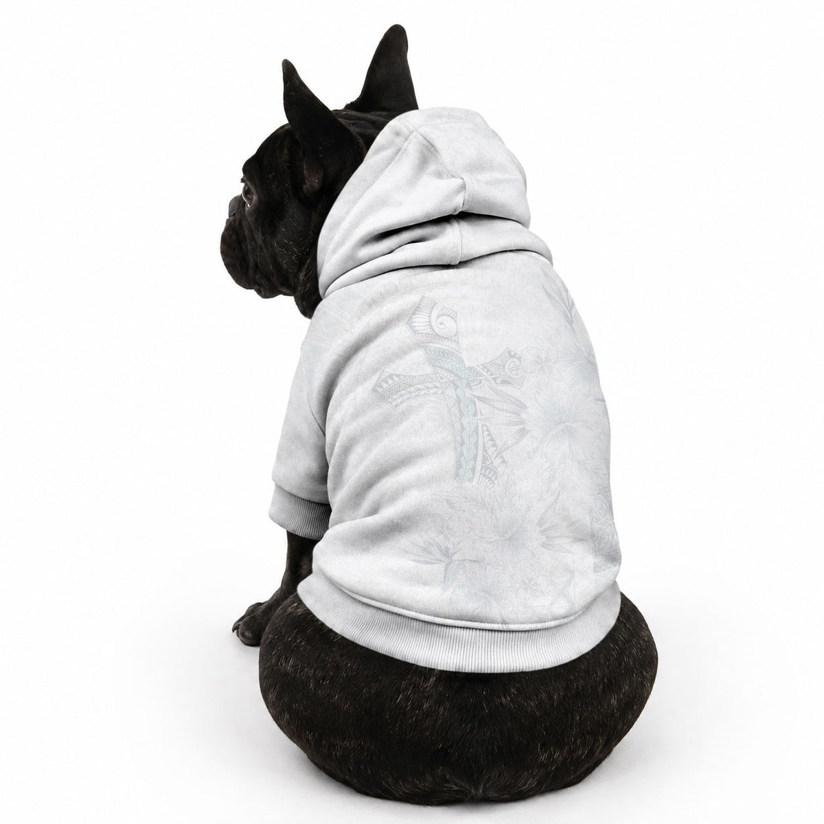 Samoa AIGA Mamanu Siapo Malu Motifs Pet Hoodie Lotu a Tamaiti White Ver