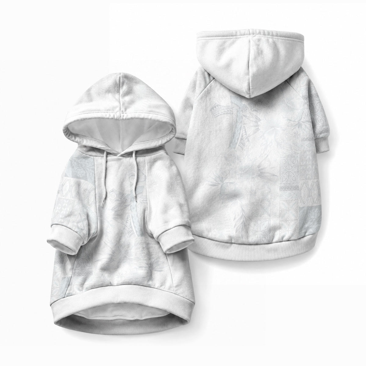 Samoa AIGA Mamanu Siapo Malu Motifs Pet Hoodie Lotu a Tamaiti White Ver