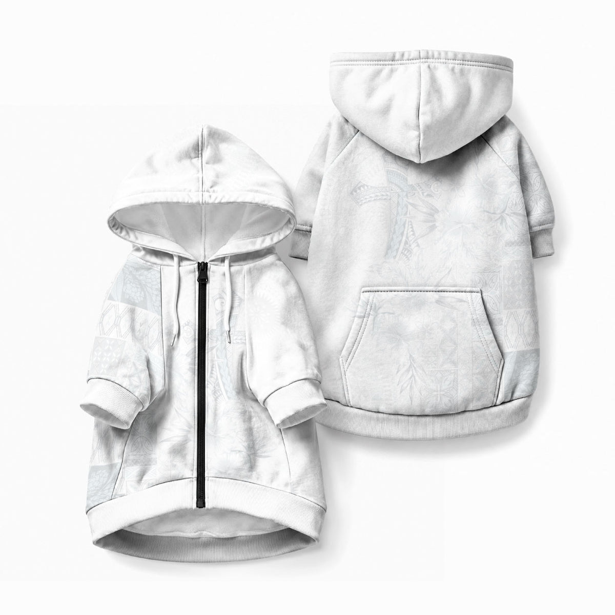 Samoa AIGA Mamanu Siapo Malu Motifs Pet Hoodie Lotu a Tamaiti White Ver
