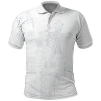 Samoa AIGA Mamanu Siapo Malu Motifs Polo Shirt Lotu a Tamaiti White Ver