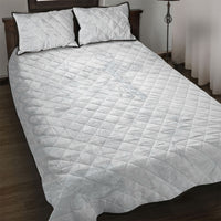 Samoa AIGA Mamanu Siapo Malu Motifs Quilt Bed Set Lotu a Tamaiti White Ver