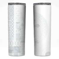 Samoa AIGA Mamanu Siapo Malu Motifs Skinny Tumbler Lotu a Tamaiti White Ver