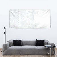 Samoa AIGA Mamanu Siapo Malu Motifs Tapestry Lotu a Tamaiti White Ver