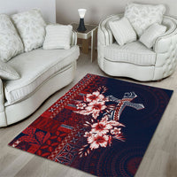 Samoa AIGA Mamanu Siapo Malu Motifs Area Rug Flag Color