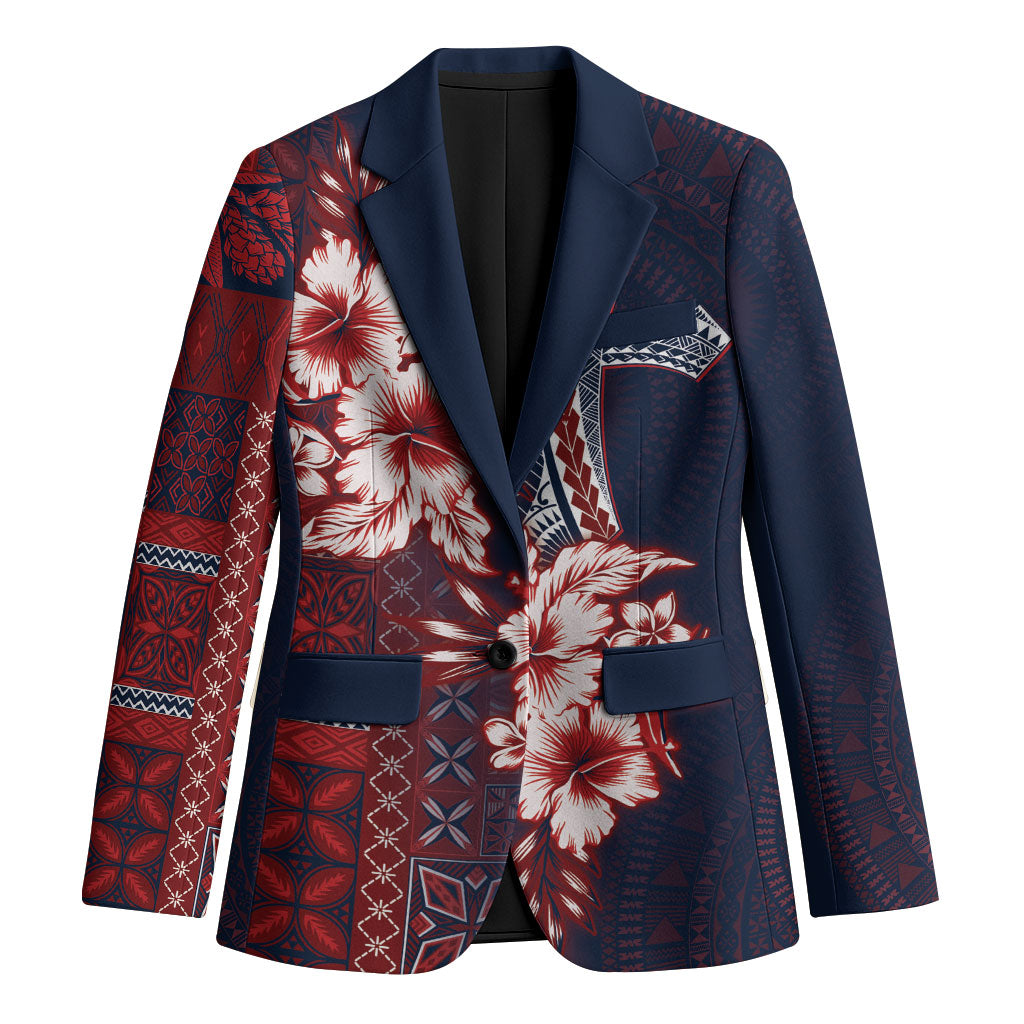 Samoa AIGA Mamanu Siapo Malu Motifs Blazer Flag Color