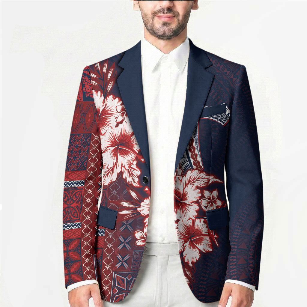 Samoa AIGA Mamanu Siapo Malu Motifs Blazer Flag Color