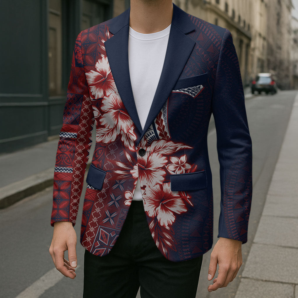 Samoa AIGA Mamanu Siapo Malu Motifs Blazer Flag Color