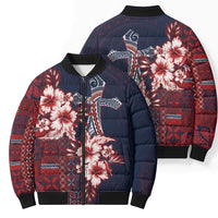 Samoa AIGA Mamanu Siapo Malu Motifs Bomber Puffer Jacket Flag Color LT7 - Polynesian Pride