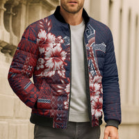 Samoa AIGA Mamanu Siapo Malu Motifs Bomber Puffer Jacket Flag Color LT7 - Polynesian Pride