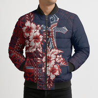 Samoa AIGA Mamanu Siapo Malu Motifs Bomber Puffer Jacket Flag Color LT7 - Polynesian Pride