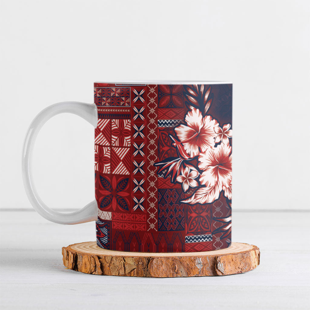 Samoa AIGA Mamanu Siapo Malu Motifs Ceramic Mug Flag Color
