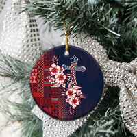 Samoa AIGA Mamanu Siapo Malu Motifs Ceramic Ornament Flag Color LT7 - Polynesian Pride