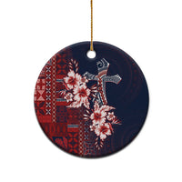 Samoa AIGA Mamanu Siapo Malu Motifs Ceramic Ornament Flag Color LT7 - Polynesian Pride