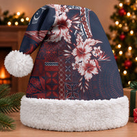 Samoa AIGA Mamanu Siapo Malu Motifs Christmas Santa Hat Flag Color