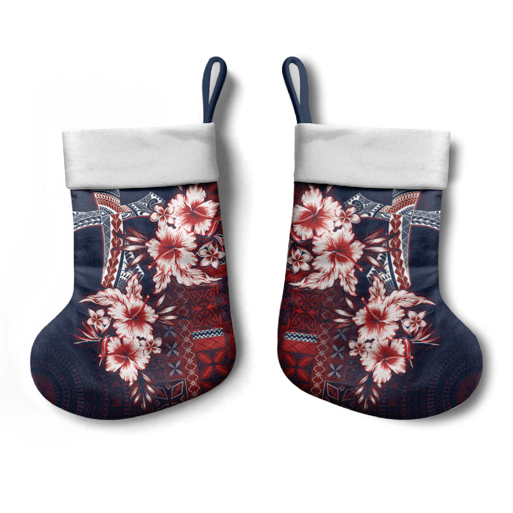 Samoa AIGA Mamanu Siapo Malu Motifs Christmas Stocking Flag Color
