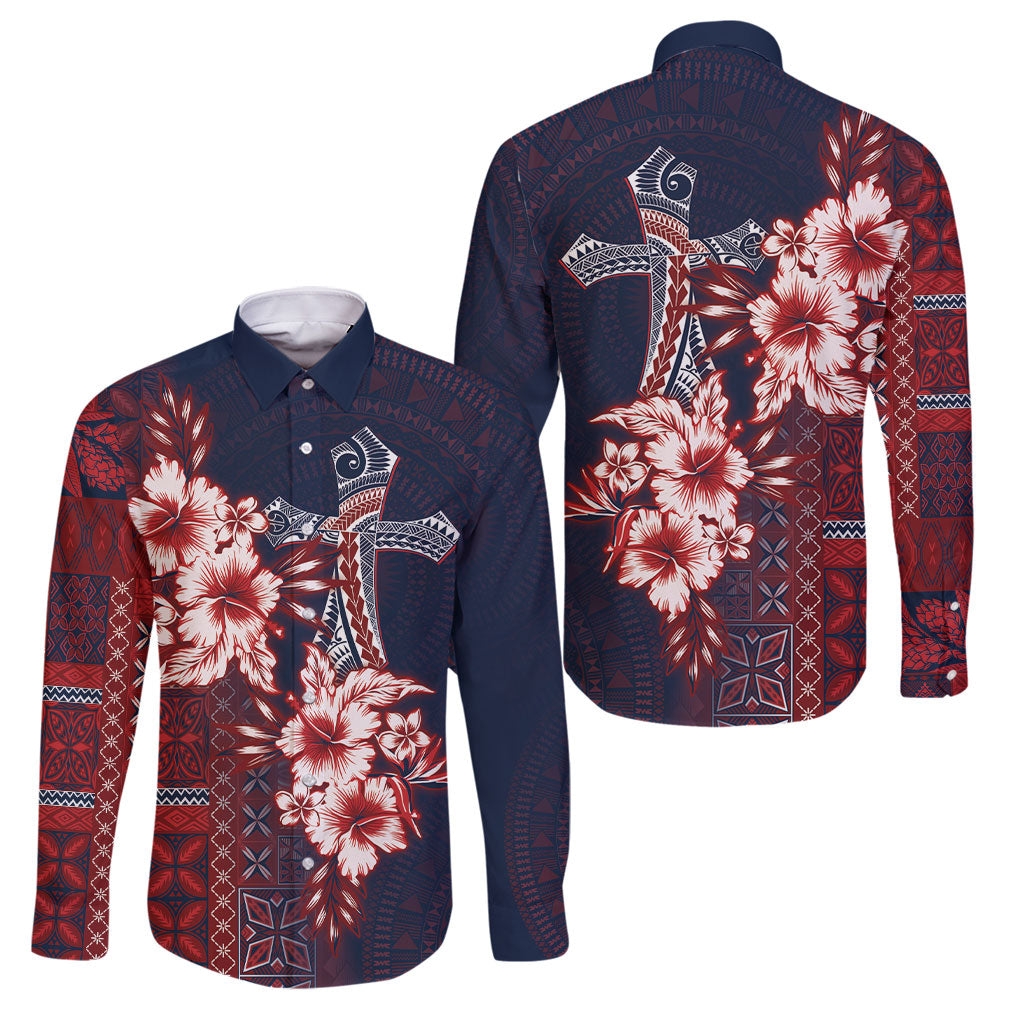 Samoa AIGA Mamanu Siapo Malu Motifs Family Matching Mermaid Dress and Hawaiian Shirt Flag Color