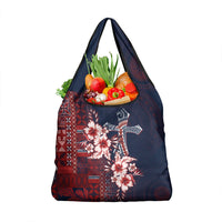 Samoa AIGA Mamanu Siapo Malu Motifs Grocery Bag Flag Color LT7 1-pack One Size Navy Blue - Polynesian Pride