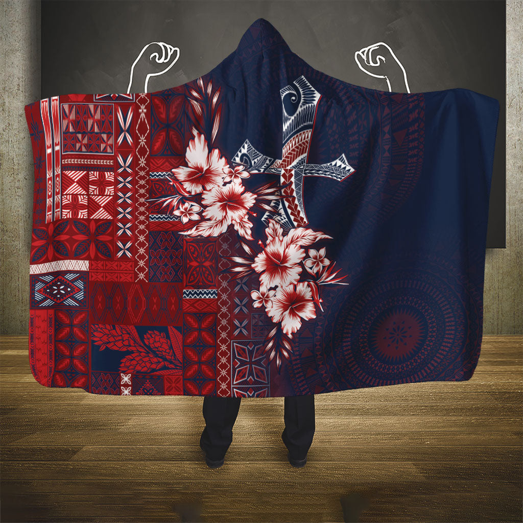 Samoa AIGA Mamanu Siapo Malu Motifs Hooded Blanket Flag Color LT7 - Polynesian Pride