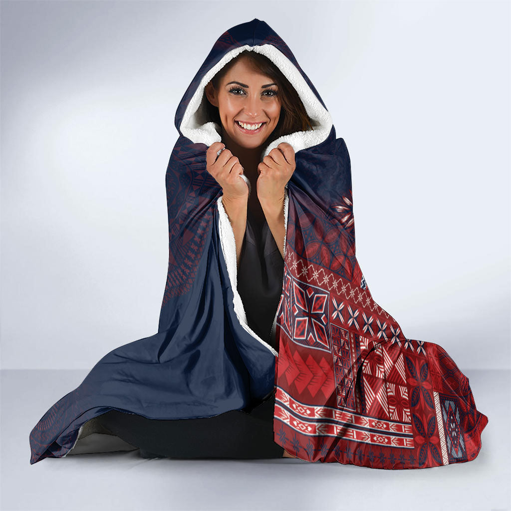 Samoa AIGA Mamanu Siapo Malu Motifs Hooded Blanket Flag Color LT7 - Polynesian Pride