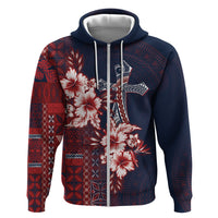 Samoa AIGA Mamanu Siapo Malu Motifs Hoodie Flag Color