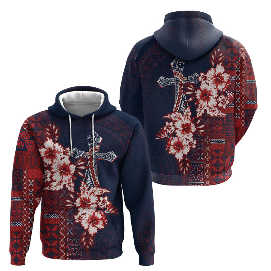 Samoa AIGA Mamanu Siapo Malu Motifs Hoodie Flag Color
