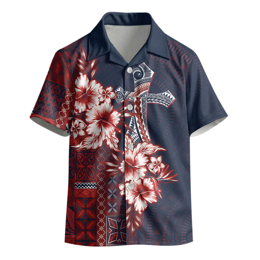 Samoa AIGA Mamanu Siapo Malu Motifs Kid Hawaiian Shirt Flag Color LT7 - Polynesian Pride