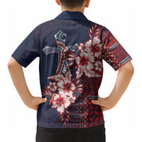 Samoa AIGA Mamanu Siapo Malu Motifs Kid Hawaiian Shirt Flag Color LT7 - Polynesian Pride