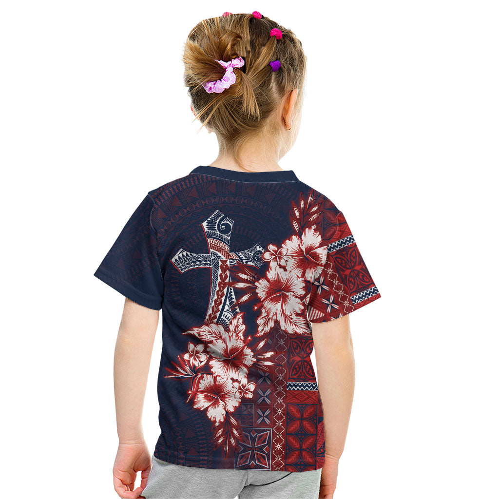Samoa AIGA Mamanu Siapo Malu Motifs Kid T Shirt Flag Color LT7 - Polynesian Pride