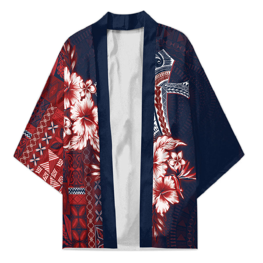 Samoa AIGA Mamanu Siapo Malu Motifs Kimono Flag Color