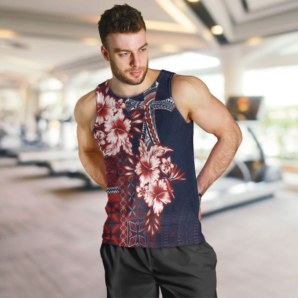 Samoa AIGA Mamanu Siapo Malu Motifs Men Tank Top Flag Color