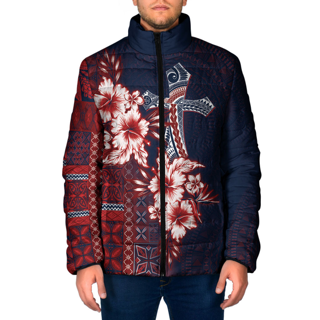 Samoa AIGA Mamanu Siapo Malu Motifs Padded Jacket Flag Color