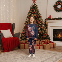Samoa AIGA Mamanu Siapo Malu Motifs Christmas Pajama Set Flag Color