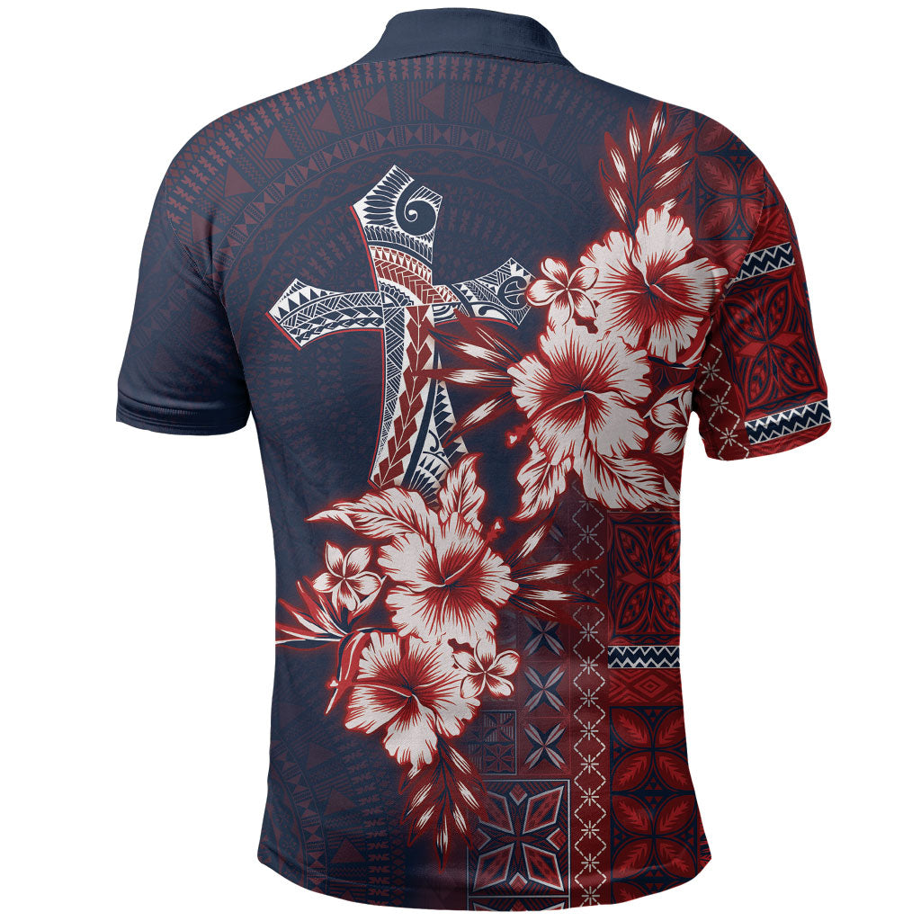 Samoa AIGA Mamanu Siapo Malu Motifs Polo Shirt Flag Color