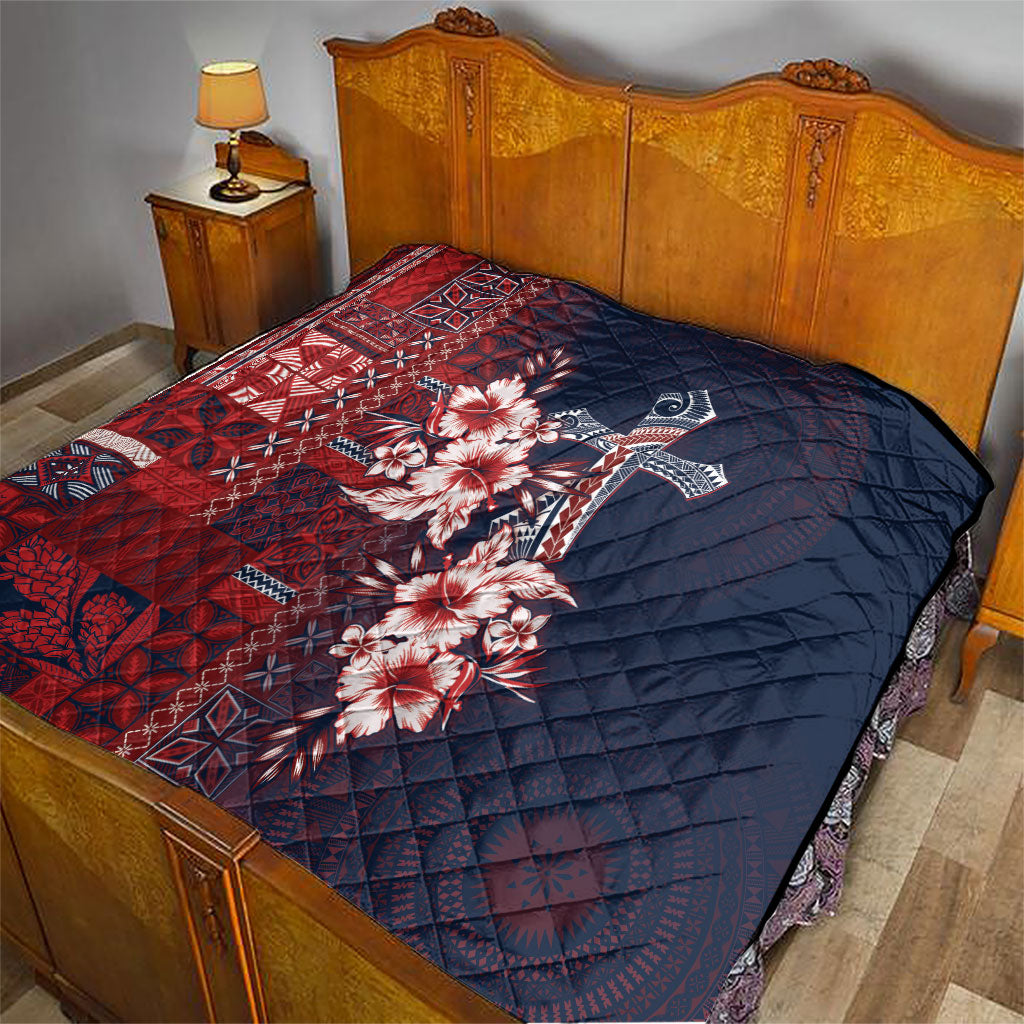 Samoa AIGA Mamanu Siapo Malu Motifs Quilt Flag Color