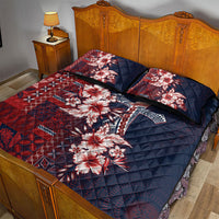 Samoa AIGA Mamanu Siapo Malu Motifs Quilt Bed Set Flag Color LT7 - Polynesian Pride