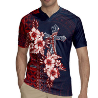 Samoa AIGA Mamanu Siapo Malu Motifs Rugby Jersey Flag Color LT7 - Polynesian Pride