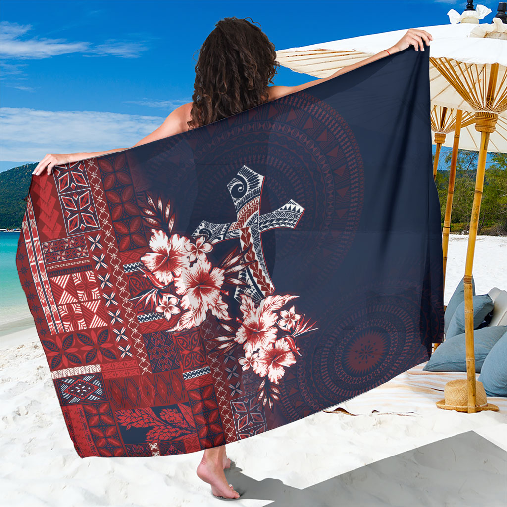 Samoa AIGA Mamanu Siapo Malu Motifs Sarong Flag Color