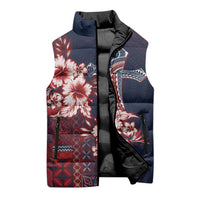Samoa AIGA Mamanu Siapo Malu Motifs Sleeveless Puffer Jacket Flag Color LT7 - Polynesian Pride