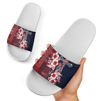 Samoa AIGA Mamanu Siapo Malu Motifs Slide Sandals Flag Color LT7 - Polynesian Pride