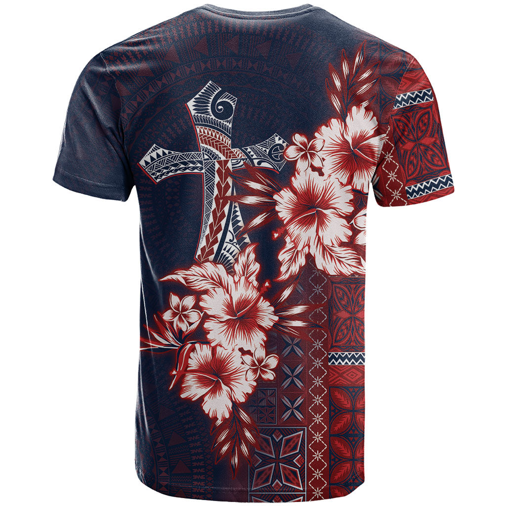 Samoa AIGA Mamanu Siapo Malu Motifs T Shirt Flag Color LT7 - Polynesian Pride