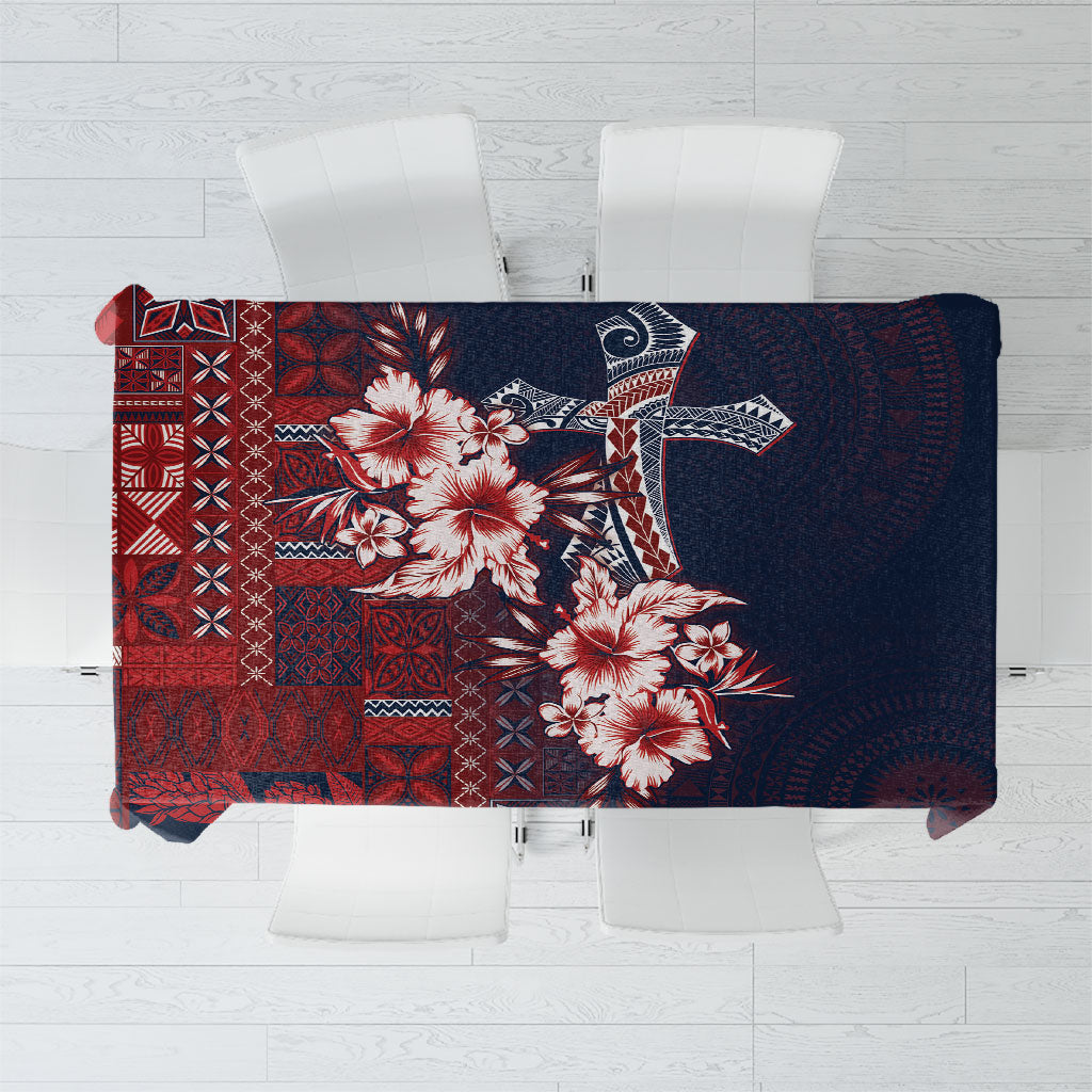 Samoa AIGA Mamanu Siapo Malu Motifs Tablecloth Flag Color