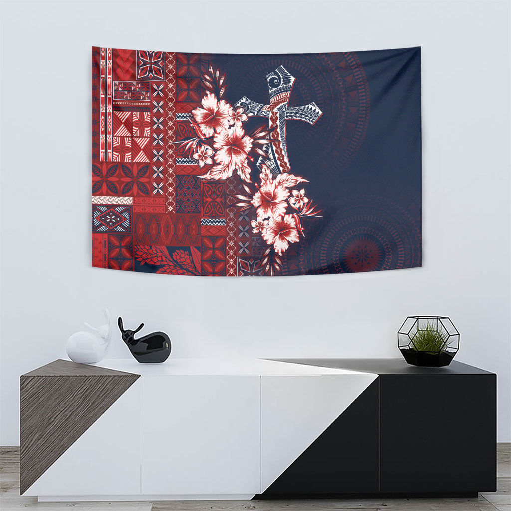 Samoa AIGA Mamanu Siapo Malu Motifs Tapestry Flag Color