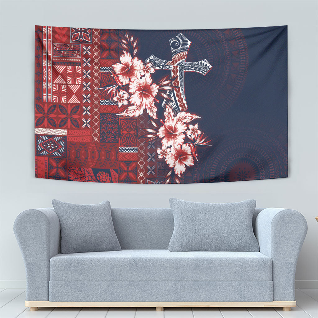 Samoa AIGA Mamanu Siapo Malu Motifs Tapestry Flag Color