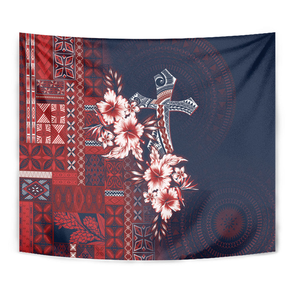 Samoa AIGA Mamanu Siapo Malu Motifs Tapestry Flag Color