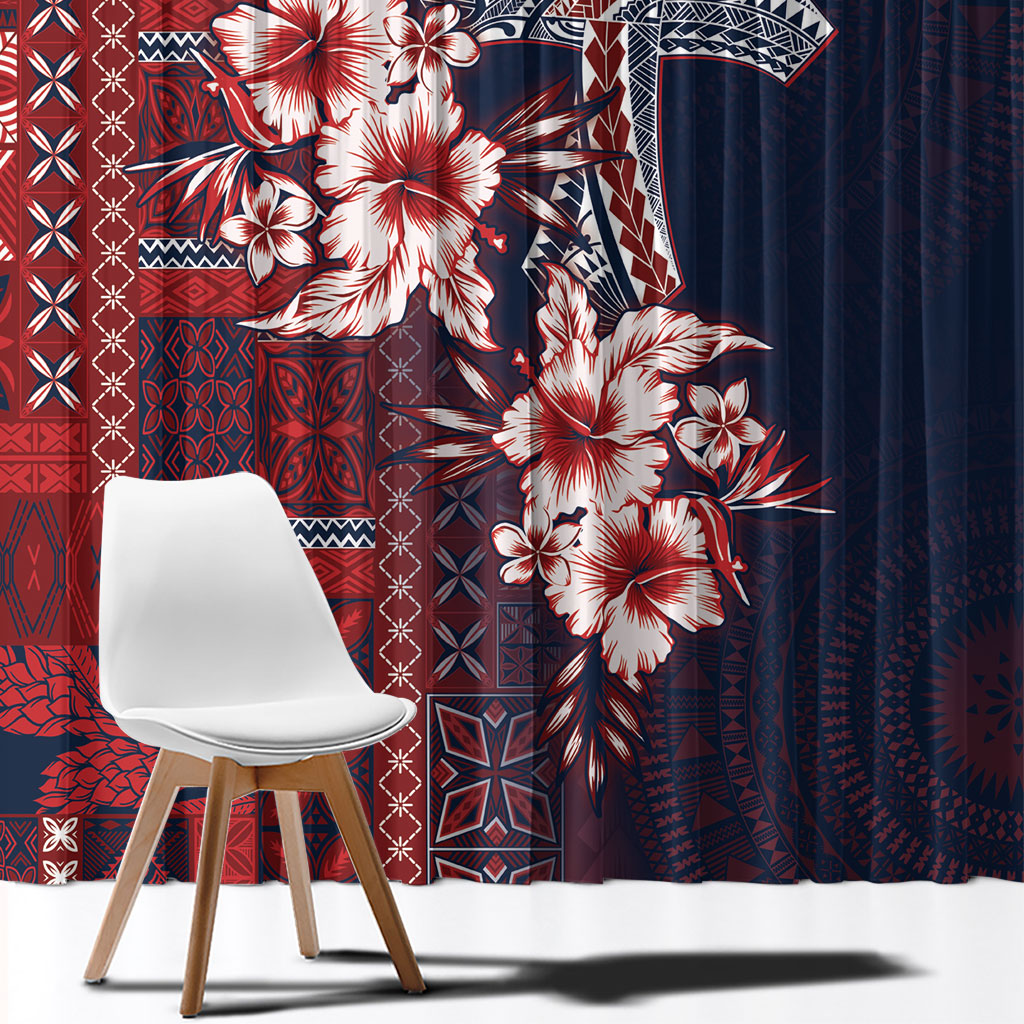 Samoa AIGA Mamanu Siapo Malu Motifs Window Curtain Flag Color