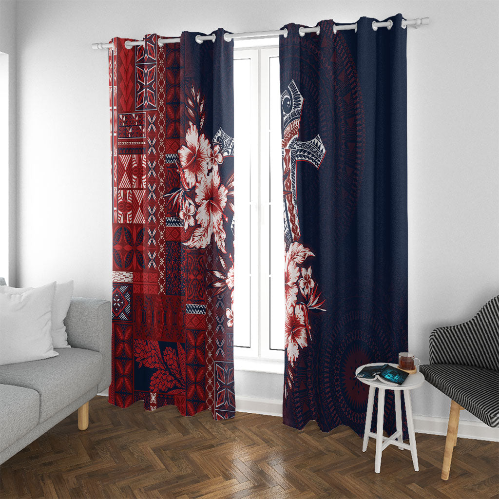 Samoa AIGA Mamanu Siapo Malu Motifs Window Curtain Flag Color