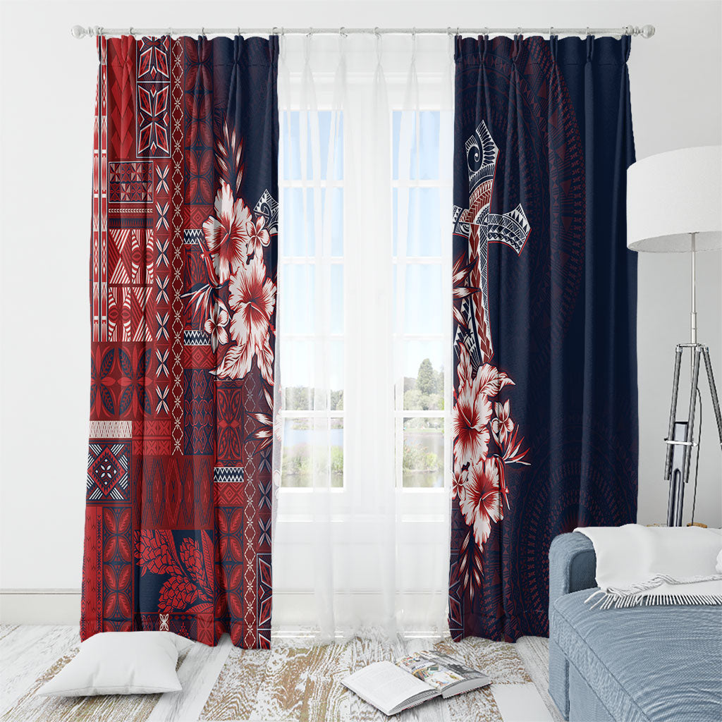 Samoa AIGA Mamanu Siapo Malu Motifs Window Curtain Flag Color