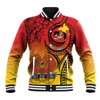 Papua New Guinea 50 Years Baseball Jacket Motuan Motifs